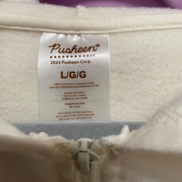 2/$18 Limited Edition Pusheen Zip-up Hoodie Size Large - see description - Picture 3 of 5